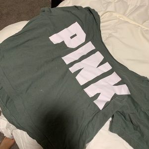 off the shoulder pink crop top